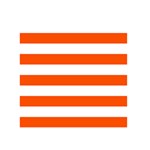 Horizontal Stripes - White and Tangelo Orange Greeting Card 5  x 7 