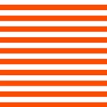 Horizontal Stripes - White and Tangelo Orange ScrapBook Page 12  x 12 