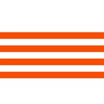 Horizontal Stripes - White and Tangelo Orange YOU ARE INVITED 3D Greeting Card (8x4)