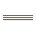 Horizontal Stripes - White and Burnt Orange Flano Scarf (Mini)