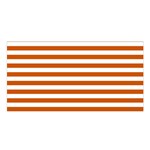 Horizontal Stripes - White and Burnt Orange Satin Shawl