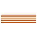 Horizontal Stripes - White and Burnt Orange Satin Scarf (Oblong)