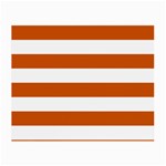 Horizontal Stripes - White and Burnt Orange Small Glasses Cloth