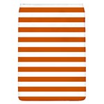 Horizontal Stripes - White and Burnt Orange Removable Flap Cover (L)