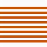 Horizontal Stripes - White and Burnt Orange Collage 8  x 10 