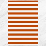 Horizontal Stripes - White and Burnt Orange Canvas 24  x 36 