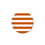 Horizontal Stripes - White and Burnt Orange Golf Ball Marker (10 pack)