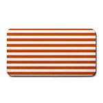 Horizontal Stripes - White and Burnt Orange Medium Bar Mat