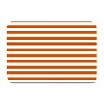 Horizontal Stripes - White and Burnt Orange Plate Mat