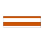 Horizontal Stripes - White and Burnt Orange Sticker Bumper (100 pack)