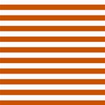 Horizontal Stripes - White and Burnt Orange ScrapBook Page 8  x 8 