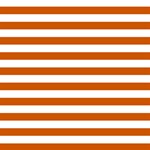 Horizontal Stripes - White and Burnt Orange ScrapBook Page 12  x 12 