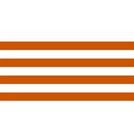 Horizontal Stripes - White and Burnt Orange YOU ARE INVITED 3D Greeting Card (8x4)