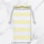 Horizontal Stripes - White and Cream Yellow Jewelry Bag