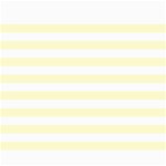 Horizontal Stripes - White and Cream Yellow Collage 8  x 10 
