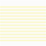 Horizontal Stripes - White and Cream Yellow Collage 11  x 14 