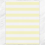 Horizontal Stripes - White and Cream Yellow Canvas 12  x 16 