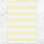 Horizontal Stripes - White and Cream Yellow Canvas 12  x 18 