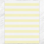 Horizontal Stripes - White and Cream Yellow Canvas 16  x 20 