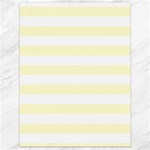 Horizontal Stripes - White and Cream Yellow Canvas 18  x 24 