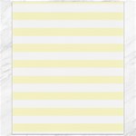 Horizontal Stripes - White and Cream Yellow Canvas 20  x 24 