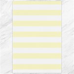 Horizontal Stripes - White and Cream Yellow Canvas 20  x 30 