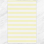 Horizontal Stripes - White and Cream Yellow Canvas 24  x 36 