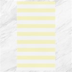 Horizontal Stripes - White and Cream Yellow Canvas 40  x 72 
