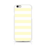 Horizontal Stripes - White and Cream Yellow Apple iPhone 6/6S Silicone Case (Transparent)