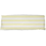 Horizontal Stripes - White and Cream Yellow Body Pillow Case Dakimakura (Two Sides)