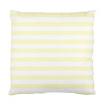 Horizontal Stripes - White and Cream Yellow Standard Cushion Case (Two Sides)