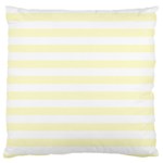 Horizontal Stripes - White and Cream Yellow Standard Flano Cushion Case (One Side)