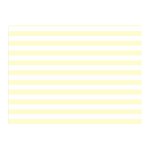 Horizontal Stripes - White and Cream Yellow Double Sided Flano Blanket (Mini)