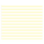 Horizontal Stripes - White and Cream Yellow Double Sided Flano Blanket (Small)