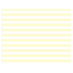 Horizontal Stripes - White and Cream Yellow Double Sided Flano Blanket (Medium)