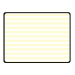 Horizontal Stripes - White and Cream Yellow Double Sided Fleece Blanket (Small) (Two Sides)