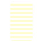 Horizontal Stripes - White and Cream Yellow Memory Card Reader (Rectangular)