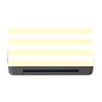 Horizontal Stripes - White and Cream Yellow Memory Card Reader with CF