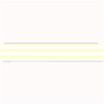 Horizontal Stripes - White and Cream Yellow Small Bar Mat