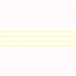 Horizontal Stripes - White and Cream Yellow Medium Bar Mat