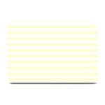 Horizontal Stripes - White and Cream Yellow Plate Mat
