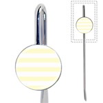 Horizontal Stripes - White and Cream Yellow Book Mark
