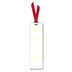 Horizontal Stripes - White and Cream Yellow Small Book Mark