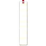 Horizontal Stripes - White and Cream Yellow Large Book Mark