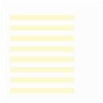 Horizontal Stripes - White and Cream Yellow Small Garden Flag (Two Sides)