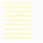 Horizontal Stripes - White and Cream Yellow Large Garden Flag (Two Sides)