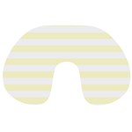 Horizontal Stripes - White and Cream Yellow Travel Neck Pillow