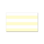 Horizontal Stripes - White and Cream Yellow Sticker Rectangular (100 pack)