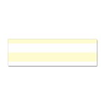 Horizontal Stripes - White and Cream Yellow Sticker (Bumper)