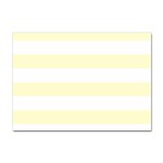 Horizontal Stripes - White and Cream Yellow Sticker A4 (10 pack)
